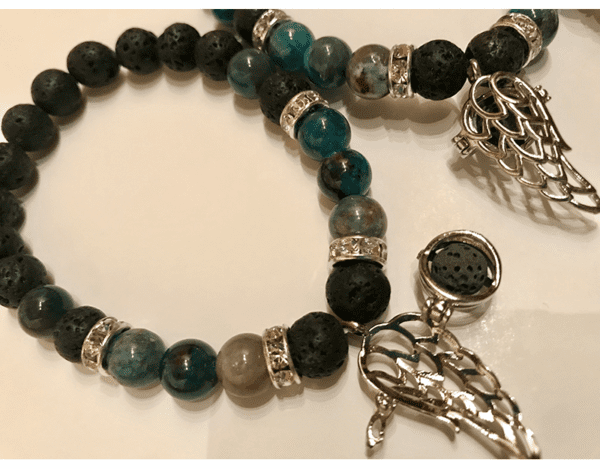 Angel Wing Chakra Aromatherapy Locket Bracelet
