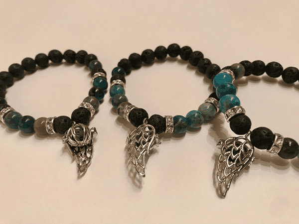 Angel Wing Chakra Aromatherapy Locket Bracelet - Image 3