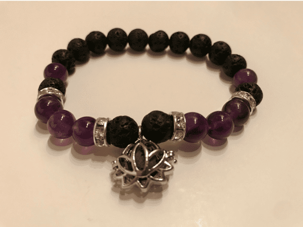 Lotus Flower Chakra Aromatherapy Locket Bracelet