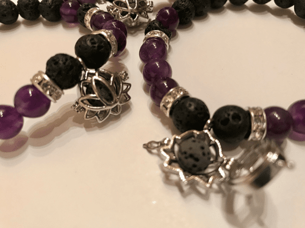 Lotus Flower Chakra Aromatherapy Locket Bracelet - Image 2